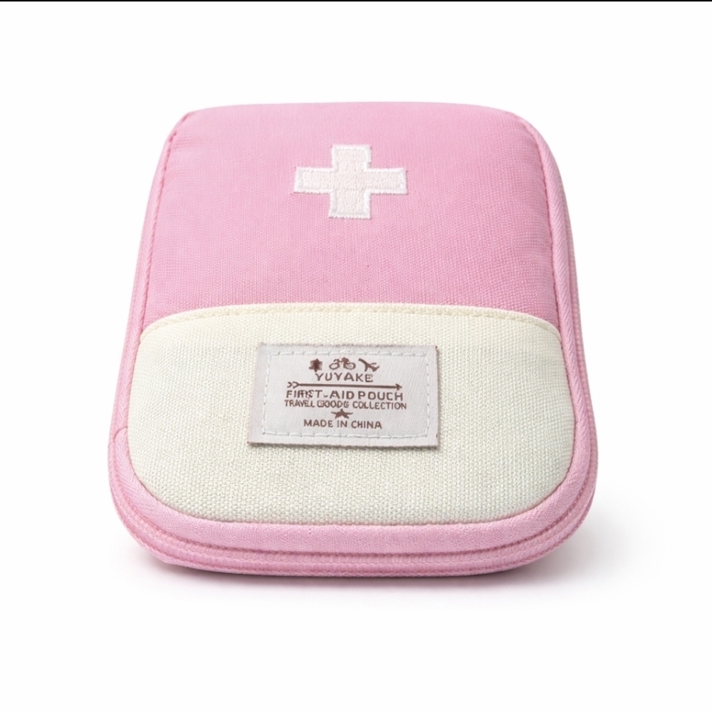 First Aid Pouch Pink Travel Organizer - Picture 4 of 7
